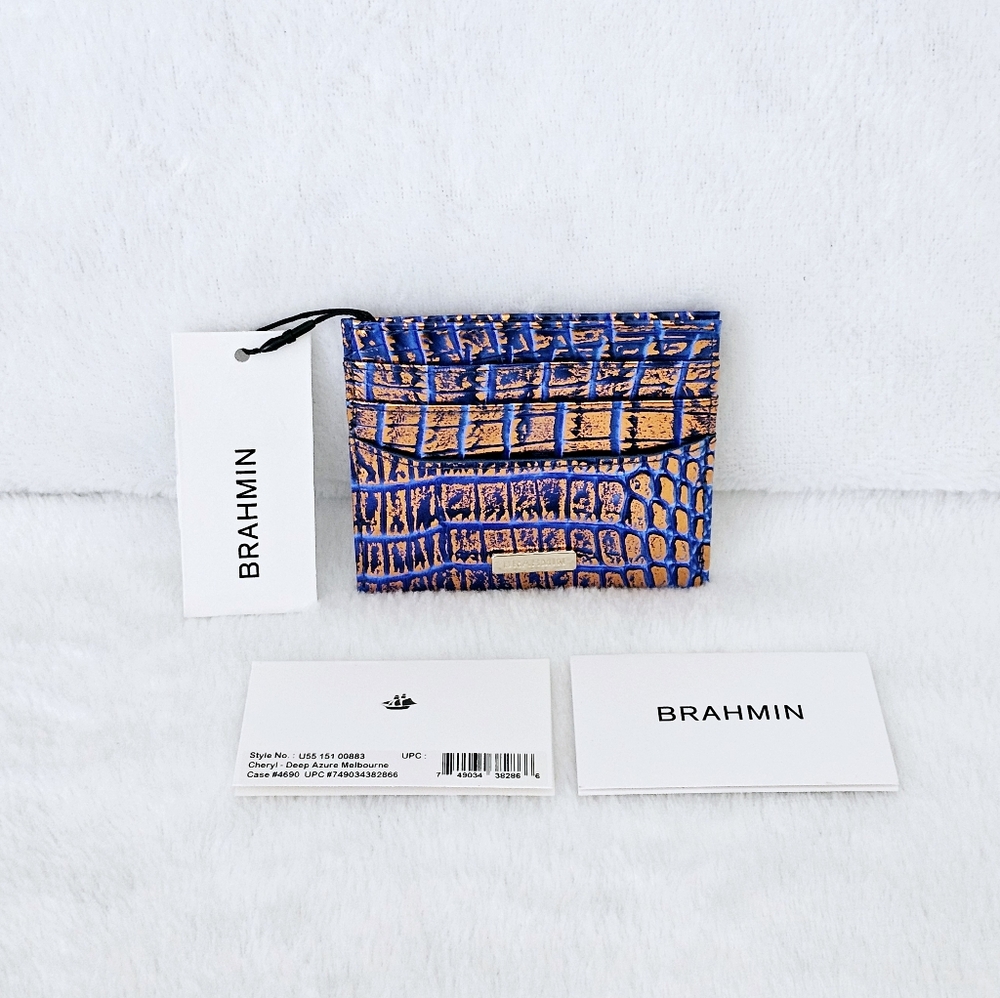 NWT Brahmin DEEP AZURE Lorelei w/Cheryl Card #HARD TO FIND# - Picture 12 of 16